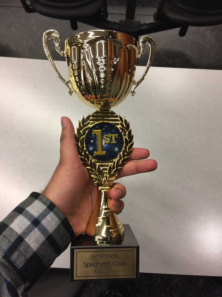 MCSS Coding Competition First Place Trophy
